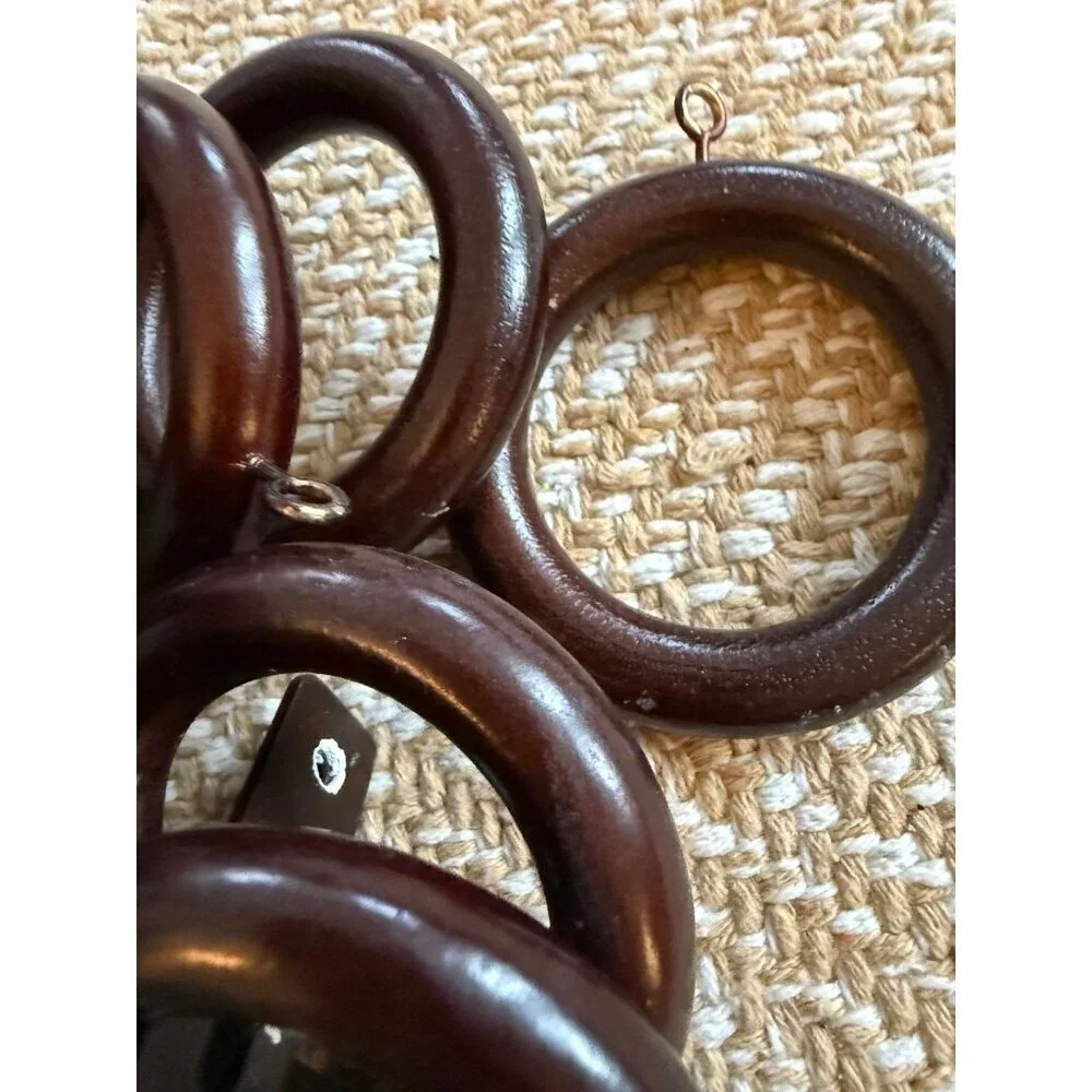 Brown shower curtain, decorative circle decor